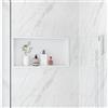 Qeke Nicchia a Muro in Acciaio Inox 304, Nicchia-Doccia Montato a Parete, Mensola da Incasso per Bagno, 60CM, Monostrato, Bianco