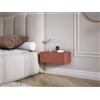 3E 3xE living.com Comodino sospeso con cassetto - frontale liscio - colore: rosso mattone, 40 x 20 x 16 cm