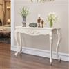 SEIFE Elegante consolle bianca con finiture oro/argento, tavolo d'ingresso vintage, tavolino d'appoggio con contenitore per soggiorno e corridoio, atrio, facile da montare(White+Gold,120cm/47.2in)