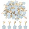 PATIKIL Segnapunti all'Uncinetto A Fiore, 50 Pezzi 1.4 Segnapunti Metallici A Ciliegia Gancetto Aragosta Rimovibile Charm Ad Incastro Carino Segnapunti Cucire Lavorare all'Uncinetto, Blu