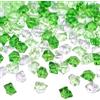 wuyukeji Falso Crushed Ice Rocks, 500 G in acrilico, pietre di cristallo acrilico, pietre colorate per riempire vasi decorativi e per il fai da te (verde erba + verde smeraldo chiaro + trasparente)