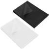 KALIONE Tessuto non tessuto stirabile, 2 metri, 100 x 100 cm, tessuto non tessuto stirabile, leggero da un lato, 30 g/m², per pieghe, cucito, abbigliamento rinforzato (bianco e nero)