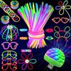 MOSSNDAR Braccialetti Luminosi Fluorescenti,229 Pezzi,Starlight Braccialetti Luminosi,Bastoncini Luminosi Fluorescenti,Gadget Compleanno Bambini,adatto per Matrimoni,Fluo Party,Feste al Neon,Capodanno