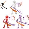 Generico Set Di Action Figure Da Collezione Con 7 Armi, Nuova Figura in Stop Motion 2026, Action Figure Snodabili, Bambola Meccanica A Figura Intera, Divertente Decorazione Da Scrivania (3 PCS-A)