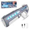 WIWOLER Pistola ad Acqua Elettrica, Water Gun con Aspirazione Automatica 190ml e Luci LED per Attività Estive all'Aperto, Pistola ad Acqua Regalo Durevole per Bambini e Adulti Famiglia (grigio)