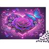 JWNDFKPVXZGL Rosa Viola Puzzle 1000 Pezzi Farfalla Design Puzzle per Adulti Carta Puzzle per Famiglia Relax 70x50cm/1000pcs