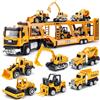 Naxudcoo Giocattoli per Bambini Maschi 3-7 Anni: Camion Giocattolo con Luci e Suoni, Giocattoli da Costruzione con Escavatore, Bulldozer, Regalo per Bambini 3-7 Anni - Giochi Educativi e Divertenti per Ragazzi