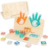 WOODENFUN Montessori giocattolo in legno matematico per bambini contare apprendimento 3 in 1 palm computing lavagna educativa per bambini 3-6 anni