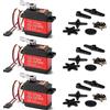 Miuzei Sterzo servo Rc Digital Servo 20 kg 270° Impermeabile sterzo con ingranaggio in Metallo per Auto 1/10 1/8 Modelli, Giocattolo Aereo Robot Braccio tarrale Auto Barca, modellismo (3 Pezzi)
