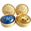 Generisch Glitter Dumpling Squishy, Gigante Squishy Ravioli per Adulti e Bambini, Giocattolo Antistress Con Vaporiera, Morbida Pallina Antistress, Palla per ufficio, scuola e viaggi