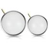 Grtheenumb Illuminazione per casa delle bambole, Plafoniera per casa delle bambole 2 pezzi, Illuminazione in miniatura rotonda dorata per, LED bianco caldo, Luci facili da installare per elev
