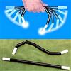 MilesMagic Magician's Instant Breakaway Bacchetta Gimmick Striscia di plastica lucida 30,5 cm punta di paglia trucco magico, nero