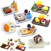 KIKVTER Cibo in Miniatura per Bambole,38Pezzi Miniatura Cibo e Bevande Miniatura,Alimenti in Miniatura,Mini Cibo Set,1:12 Accessori da Cucina in Miniatura con Colazione in Miniatura Pane Uova Caffè Toast