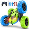 cosone Macchina Telecomandata, Auto RC con Fari 2.4GHZ Auto Giocattolo Telecomandate, 4WD Off Road Stunt Car Doppia Rotazione a 360°, Regali di Compleanno per Ragazzi dai 6 Anni in Su (Blu-Verde)