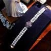 Bracciale Argento Arte Deco Cz Bianco Rosso False Perla Vintage 1920 Stile SZ2