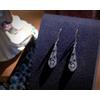 Orecchini A Goccia In Argento Belle Epoque Con Pietre CZ Blu SB1