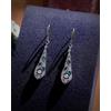 Orecchini A Gancio Argento Belle Epoque A Goccia Incastonati Con CZ Verde SB1