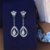 Orecchini A Chiodo Art Deco Corona CZ Multicolore Verde Blu Matrimonio SB1