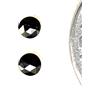 Sparkling Fancy Diamonds Coppia Di Diamanti Naturali Round Rose Cut Colore Nero 0,24 ct