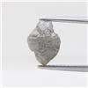 Sparkling Fancy Diamonds Big Uncut Diamante 2.66ct Argento Grigio Luccicante Naturale Antico Forma per