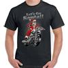 Maglietta Da Biker Let's Go SANTA Divertente Natalizia Per Uomini Moto