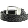 Calvin Klein cintura Belt Giftset CK Adj/Rev Vital Belt 35MM W95 Black/Classic Mono nero reversibile
