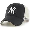 47 Brand MLB New York Yankees Branson cap B-BRANS17CTP-BKK, Unisex cap with a Visor, Black, One Size EU