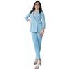 Imperial Tailleur Donna monocolour Giacca Doppiopetto e Pantaloni Slim-Fit monocolour con Piega Stirata Colore New Sky (Cielo) Taglia S