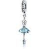 NINGAN Pendente in argento 925 Balletto girl charm adatto per la collana del braccialetto delle signore