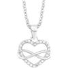 s.Oliver Collana con Ciondolo Collana da Donna in Argento 925, con zirconia cubica sintetica, 42+3 cm, Argento, cuore, Viene fornita in una confezione regalo per gioielli