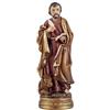 DRW Statuina di San Luca Evangelista in resina dipinta a mano 13 cm