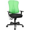 Topstar HE20PBC05 Head Point Sy Sedia Girevole con Schienale in Rete, Nera-Verde