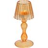 Gurfuy, portacandele in vetro a forma di lampada da scrivania, lampada antivento, decorativo, per tavolo, matrimonio, sala da pranzo, centrotavola, forniture per feste, decorazione, ambra