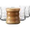 KROSNO Bicchieri da caffè per latte, cappuccino e flat white, set da 4, 330 ml, collezione Coffee Moments - Cristallo senza piombo - Bicchieri minimalisti per caffè, lavabili in lavastoviglie
