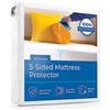 Linenspa Premium Smooth Fabric Mattress Protector - 100% Impermeabile - ipoallergenico - Senza Vinile King, Poliestere Spazzolato, Bianco