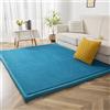 BYBYME Tappeto, Tappeto per gattonare spesso 3 cm con morbido pelo corto antiscivolo, tappetino morbido lavabile moderno, tappeti perfetti per yoga, esercizi e strisciate (Bluestone, 150 x 200 cm)