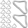 JUMPLAWN 25 Pezzi Anelli Triangolari in Acciaio Professionali per Rete Trampolino, Parti Portatili Resistenti per attività All'aperto, Fibbie Riutilizzabili e Durevoli
