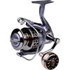 Sawhamale Mulinello da pesca serie DR per pesca sportiva - Sistema di frizione anteriore (10 kg max), funzionamento regolare 3-BB, corpo in lega di alluminio CNC, bobina, finitura argento (4000)