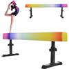 Generico 180 cm Trave Ginnastica per casa Altezza Regolabile 5 Livelli (13-61 cm) Base Antiscivolo, Montaggio Facile - Gym Beam carico 50 kg per Bambini 3+ Viola