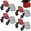 usefulbeauty 8 Pezzi Catarifrangenti per Bici Anteriori E Posteriori, Kit di Riflessione per Biciclette di Sicurezza per Scooter da Moto da Strada di Montagna per Pendolarismo Notturno