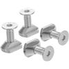 HOMOCONO Set 4 Viti M6 Dadi a Inossidabile per Montaggio Idrofoil su Tavole da Surf e Kiteboard, Kit di Bulloni per Dinamiche in Acqua