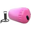 FytStycale Cilindro di Equilibrio per Ginnastica con Pompa, Allenamento di Salto All'Indietro per, Rullo Gonfiabile per Ginnastica Acrobatica, Blu