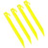 BGHYJKOL Picchetti Tenda 4Pcs Bright Yellow Heavy Duty Plastic Tent Stakes for Camping Beach Blanket Ground Anchor Pegs