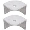 QWUUYEC Copricapo Angoli Deck Barca Pontoon, Set 2 Pezzi, Alluminio per Angoli Arrotondati 90 Gradi, Altezza 2,5-2,6 Pollici, Diagonale 4,1-4,2 Pollici - Protezione Resistente, Facil
