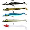 Elyebxj 5 Pezzi di Esche da Pesca con Esche rigide, per spigole ad Affondamento Lento, Artificiali con Esca Morbida per Anguilla Luminosa per la Pesca