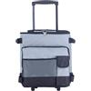 BEAHING Borsa frigo con ruote e maniglia, borsa frigo da 43 litri, impermeabile, silenziosa, pieghevole, multitasca, isolata per esterni, blu