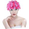 KALLORY Cuffia da Nuoto Donna Fiori 3d in Nylon Traspirante, Elastica e Facile da Indossare, per Piscina e Spiaggia, Design alla Moda per Chioma Lunghi