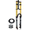 LHHL 2627,529Forcella Aria anteriore per MTB Forcelle Ammortizzata per bicicletta Corsa 150mm Sgancio rapido 9*100 mm Tubo dritto da 1-1/8Manuale Blocco Rimbalzo Regolazione Per XC AM(Black,29'')