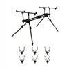 KiBcsLic Tripiede Telescopico Canna da Pesca Portatile Reggicanna in Alluminio Uso Mani Libere Supporto Canna Mare per Pescatori
