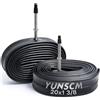 YunSCM 2 camere d'aria da 20 pollici, 20 x 1 3/8 FV60, valvola Presta, compatibile con camera d'aria da 20 pollici, bicicletta per bambini, bicicletta elettrica, 20 x 1 3/8